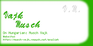 vajk musch business card